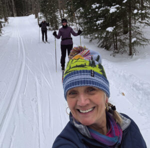 Rhonda Lassila, president of the Munising Bay Trail Network, enjoys the trails at Valley Spur Recreation Area with friends. 