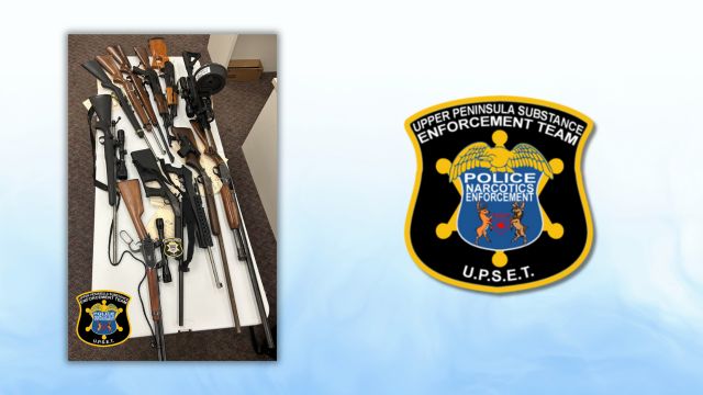 Convicted felon arrested with firearms in Alger County